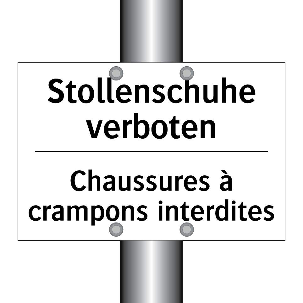 Stollenschuhe verboten - Chaussures à crampons interdites /.../