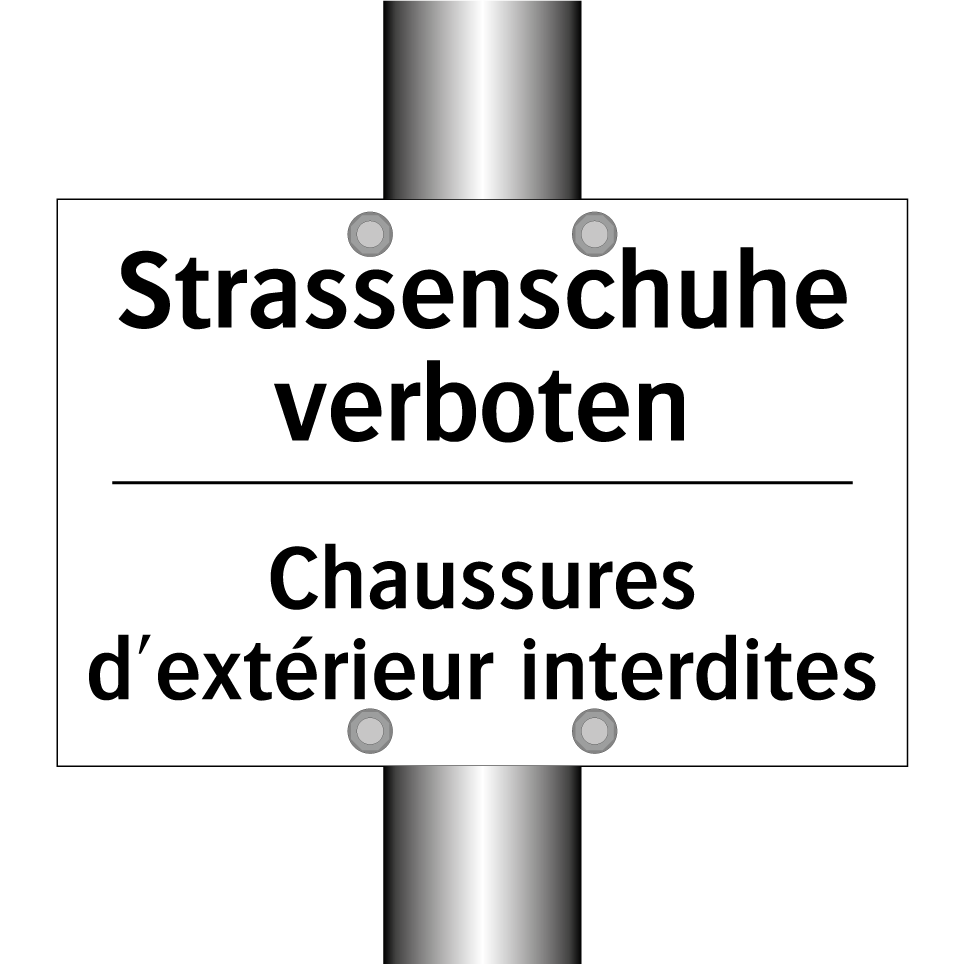 Strassenschuhe verboten - Chaussures d'extérieur interdites /.../