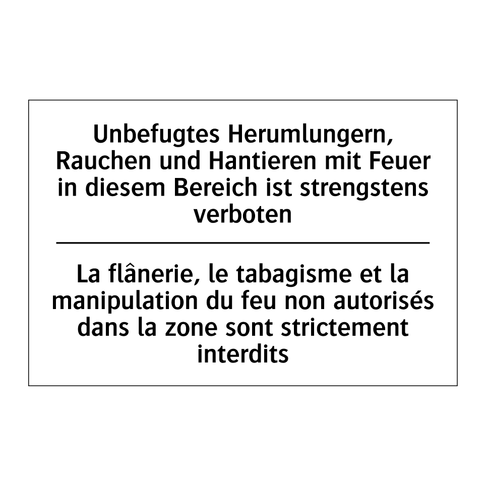 Unbefugtes Herumlungern, Rauchen /.../ - La flânerie, le tabagisme et la /.../