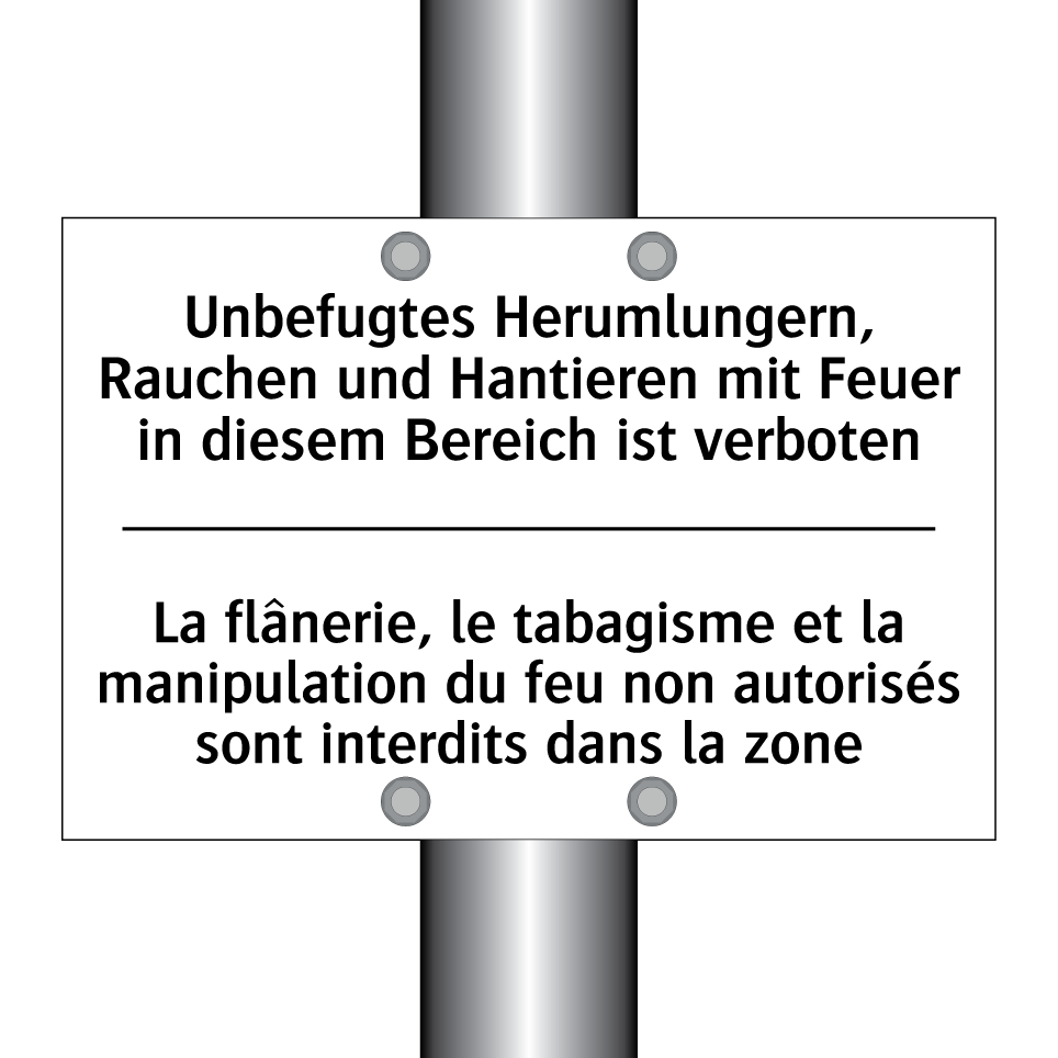 Unbefugtes Herumlungern, Rauchen /.../ - La flânerie, le tabagisme et la /.../