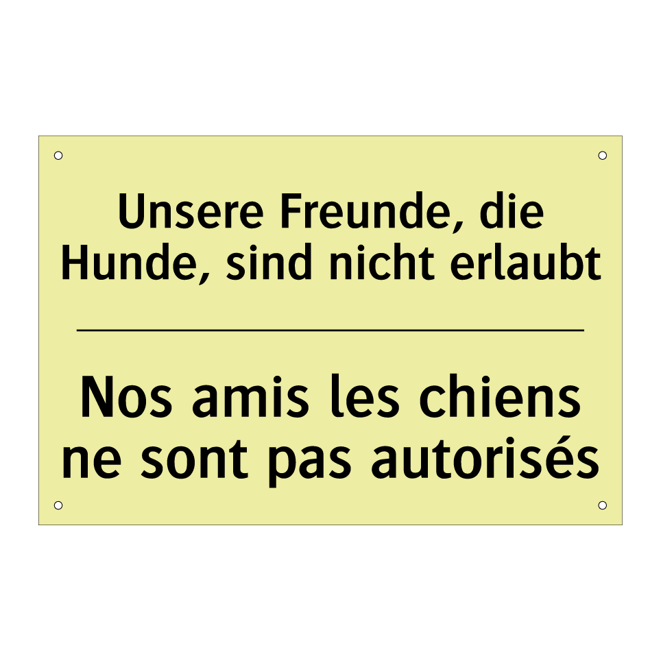 Unsere Freunde, die Hunde, sind /.../ - Nos amis les chiens ne sont pas /.../
