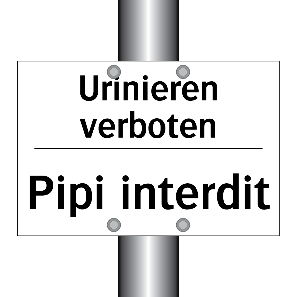 Urinieren verboten - Pipi interdit