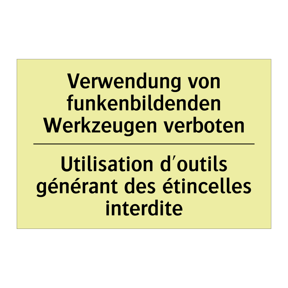Verwendung von funkenbildenden /.../ - Utilisation d'outils générant /.../