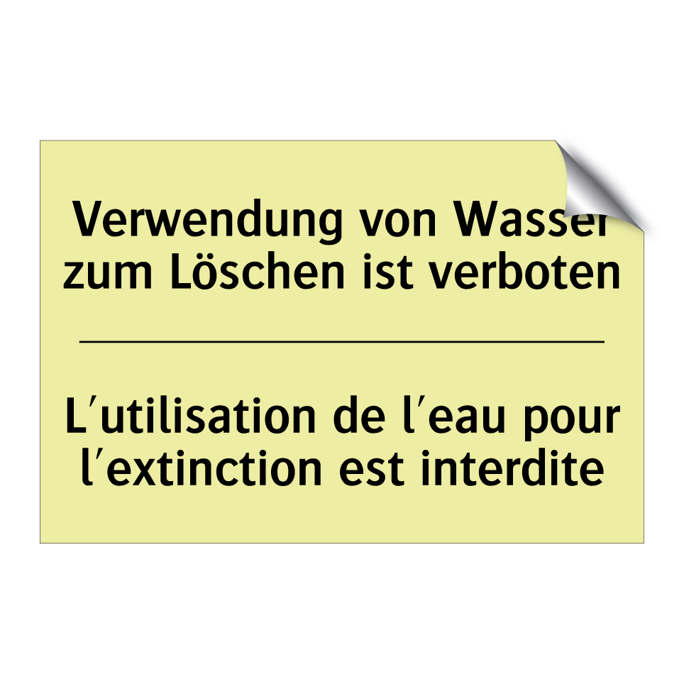 Verwendung von Wasser zum Löschen /.../ - L'utilisation de l'eau pour l'extinction /.../