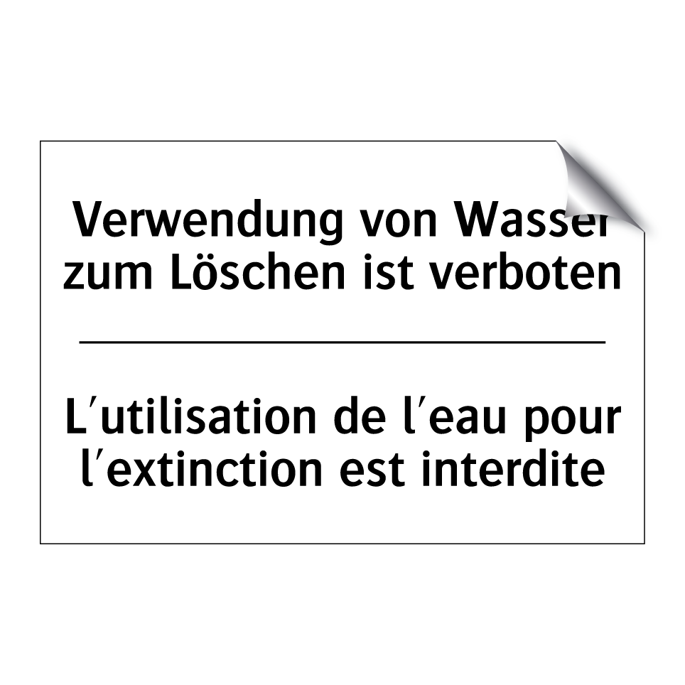 Verwendung von Wasser zum Löschen /.../ - L'utilisation de l'eau pour l'extinction /.../