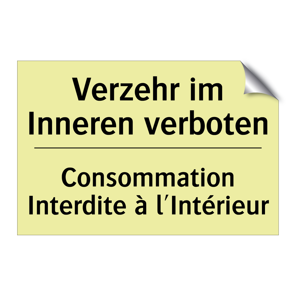Verzehr im Inneren verboten - Consommation Interdite à l'Intérieur /.../