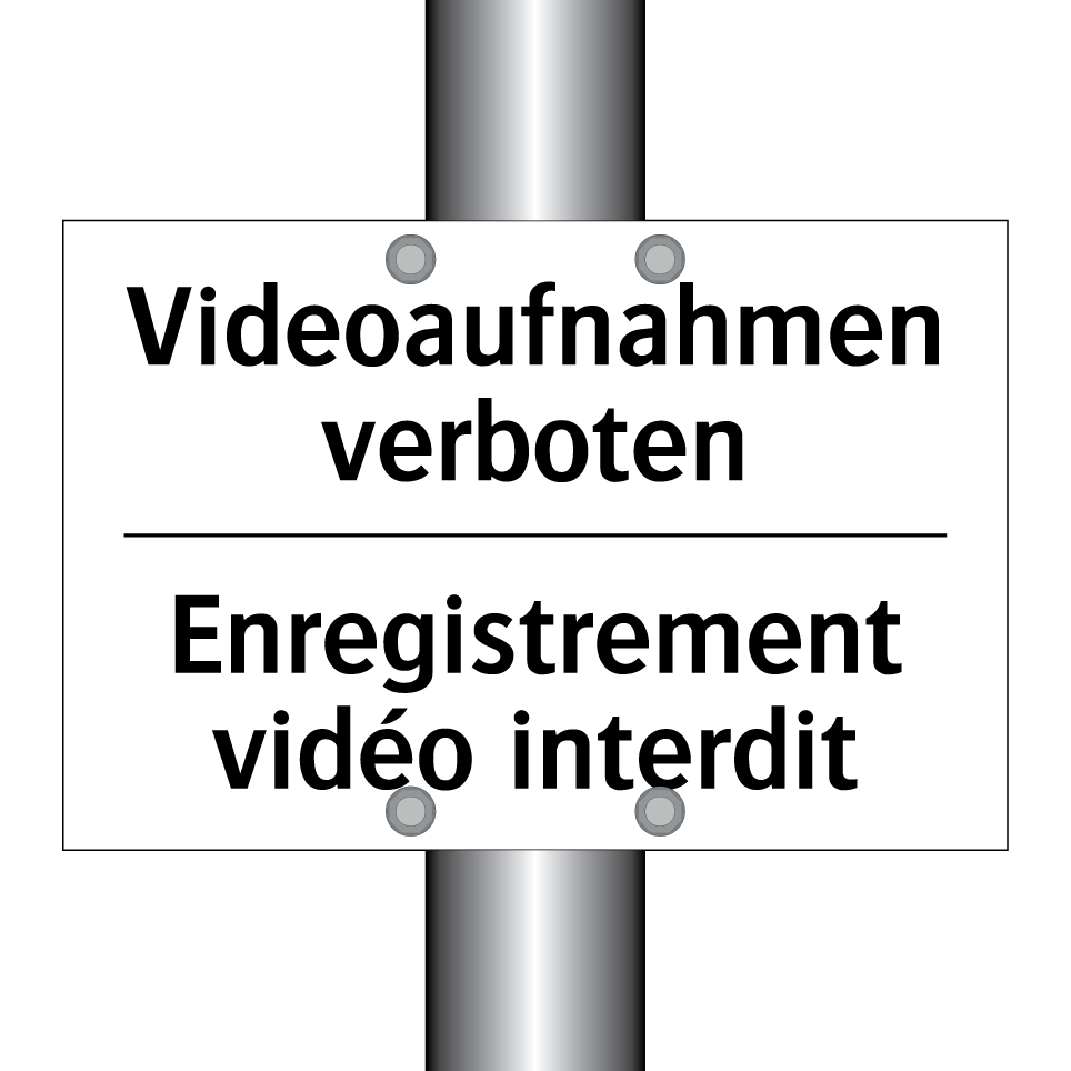 Videoaufnahmen verboten - Enregistrement vidéo interdit