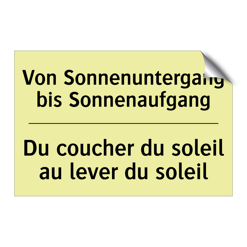 Von Sonnenuntergang bis Sonnenaufgang /.../ - Du coucher du soleil au lever /.../