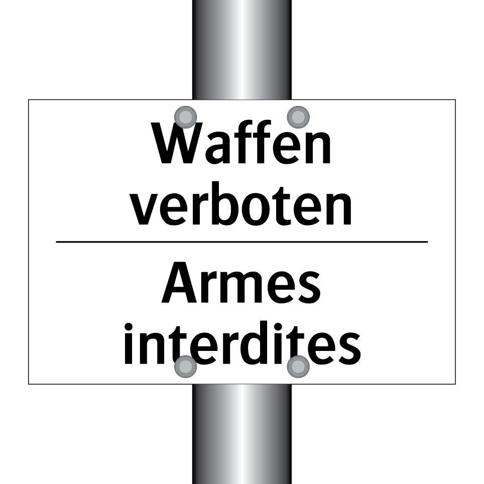 Waffen verboten - Armes interdites