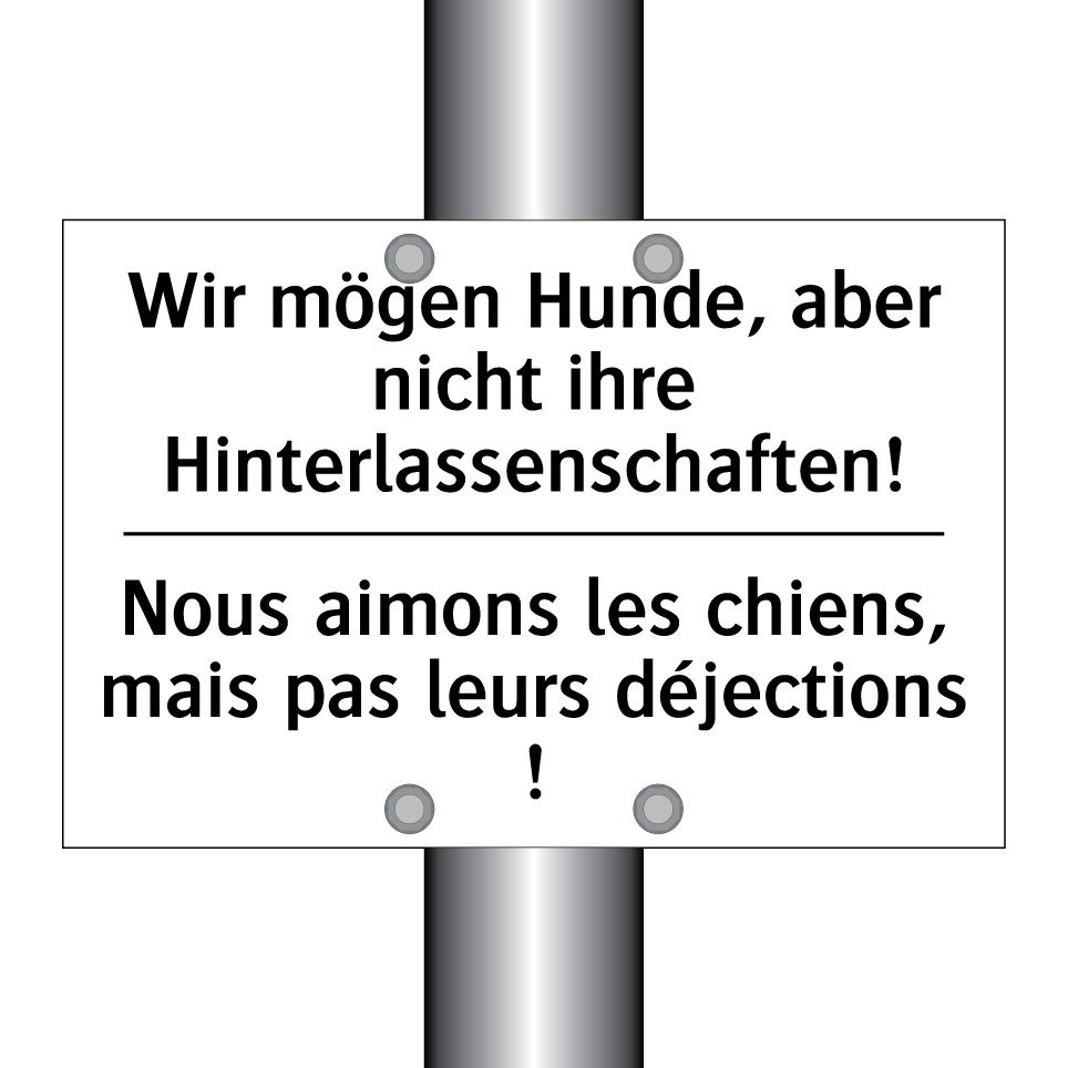 Wir mögen Hunde, aber nicht ihre /.../ - Nous aimons les chiens, mais pas /.../