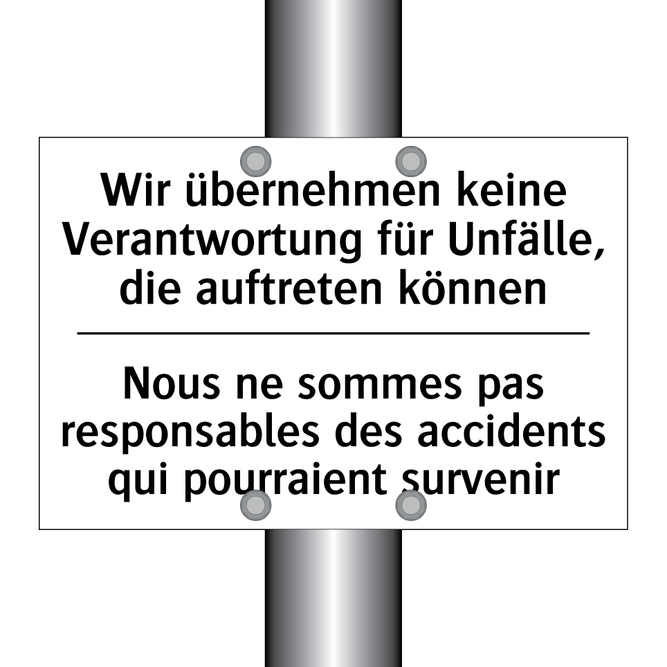 Wir übernehmen keine Verantwortung /.../ - Nous ne sommes pas responsables /.../