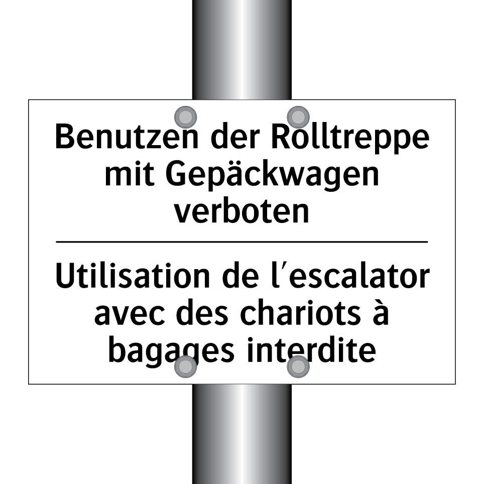 Benutzen der Rolltreppe mit Gepäckwagen /.../ - Utilisation de l'escalator avec /.../