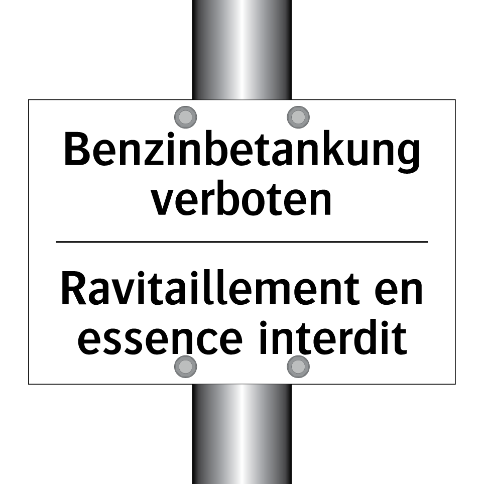 Benzinbetankung verboten - Ravitaillement en essence interdit /.../