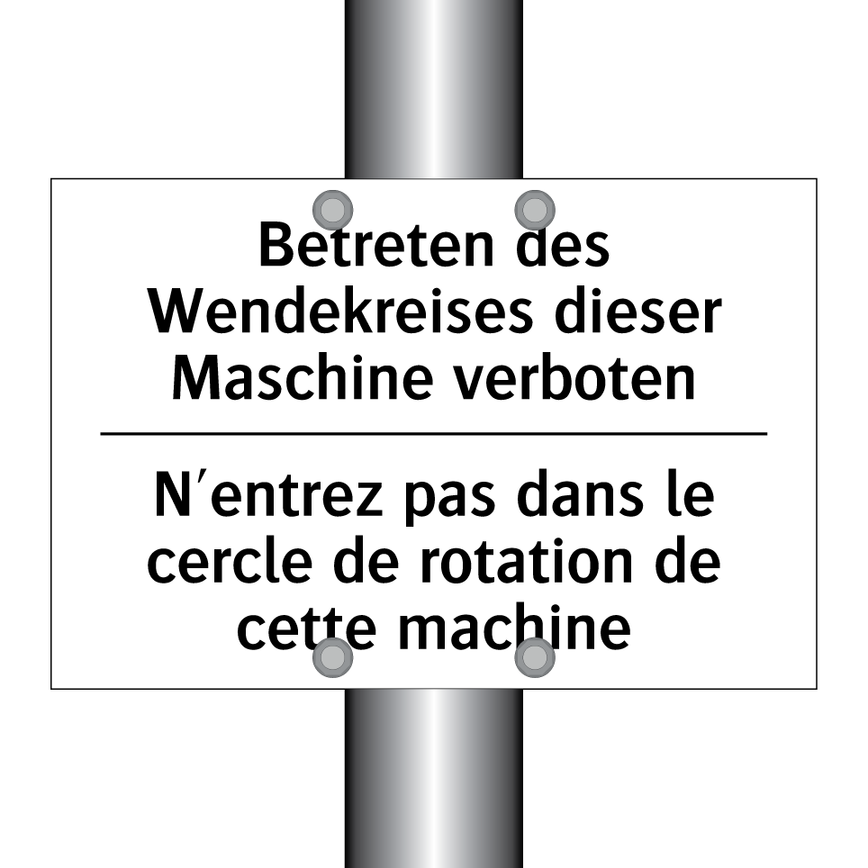 Betreten des Wendekreises dieser /.../ - N'entrez pas dans le cercle de /.../