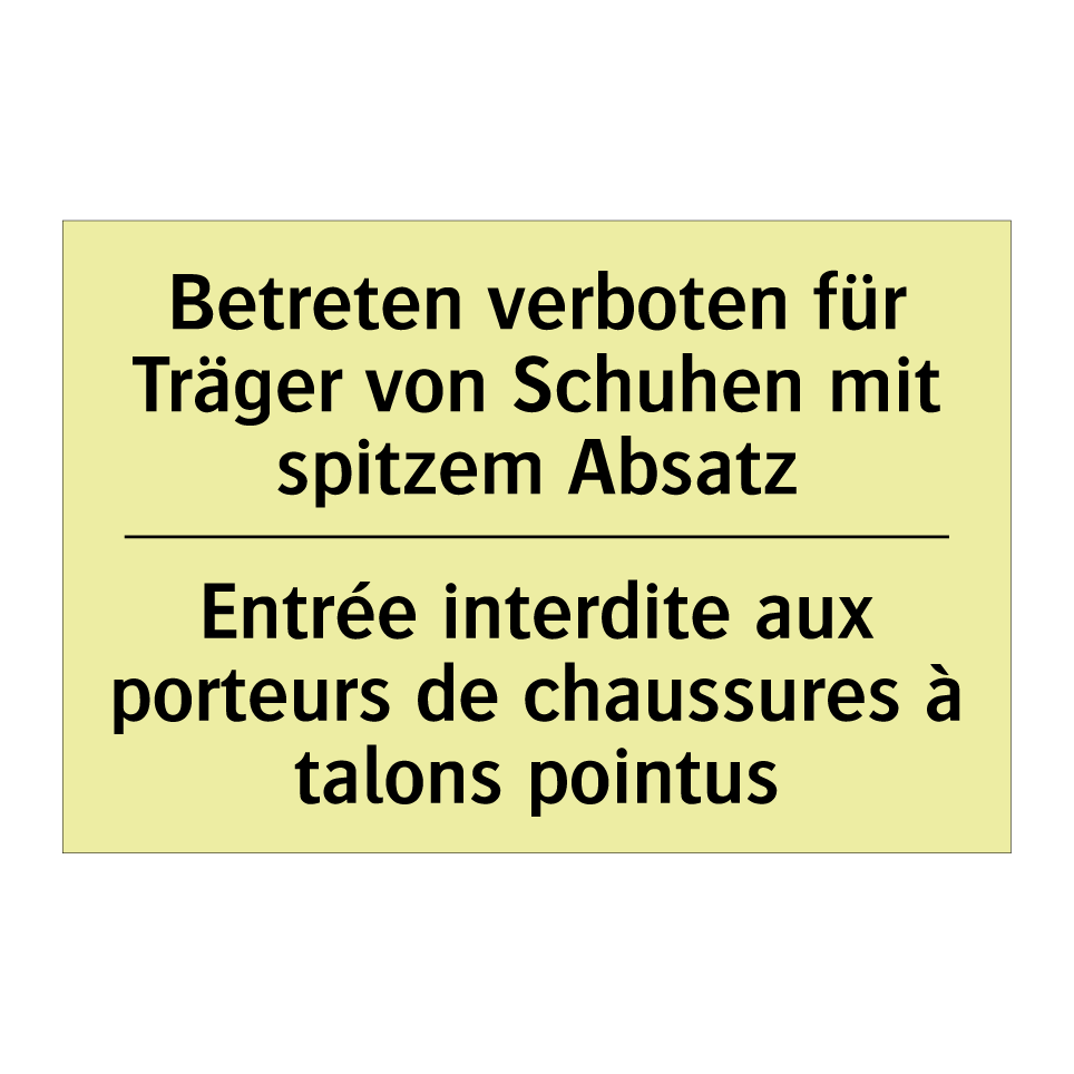 Betreten verboten für Träger von /.../ - Entrée interdite aux porteurs /.../