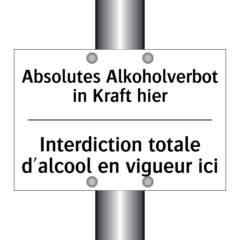 Absolutes Alkoholverbot in Kraft /.../ - Interdiction totale d'alcool en /.../