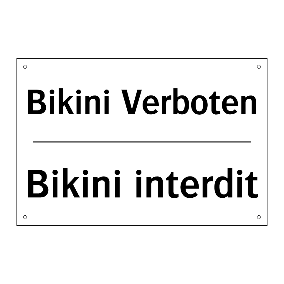 Bikini Verboten - Bikini interdit