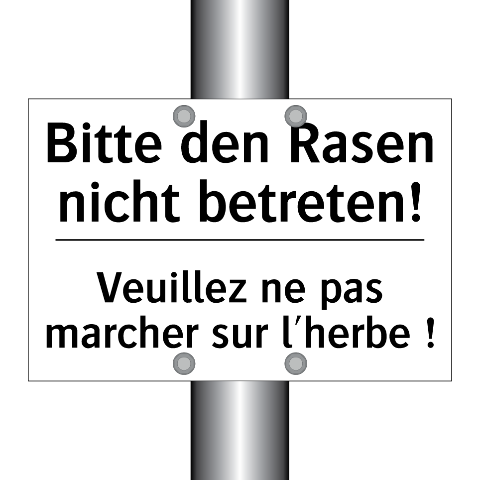 Bitte den Rasen nicht betreten! /.../ - Veuillez ne pas marcher sur l'herbe /.../
