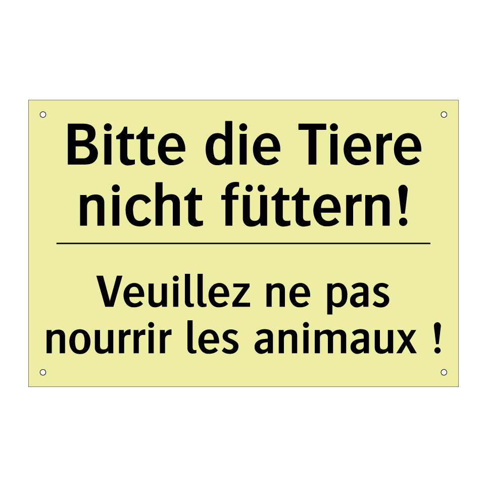 Bitte die Tiere nicht füttern! - Veuillez ne pas nourrir les animaux /.../