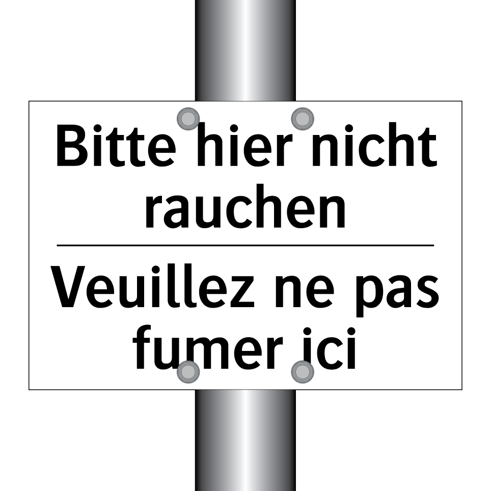 Bitte hier nicht rauchen - Veuillez ne pas fumer ici