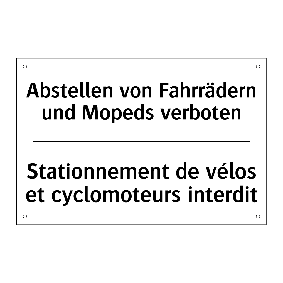 Abstellen von Fahrrädern und Mopeds /.../ - Stationnement de vélos et cyclomoteurs /.../