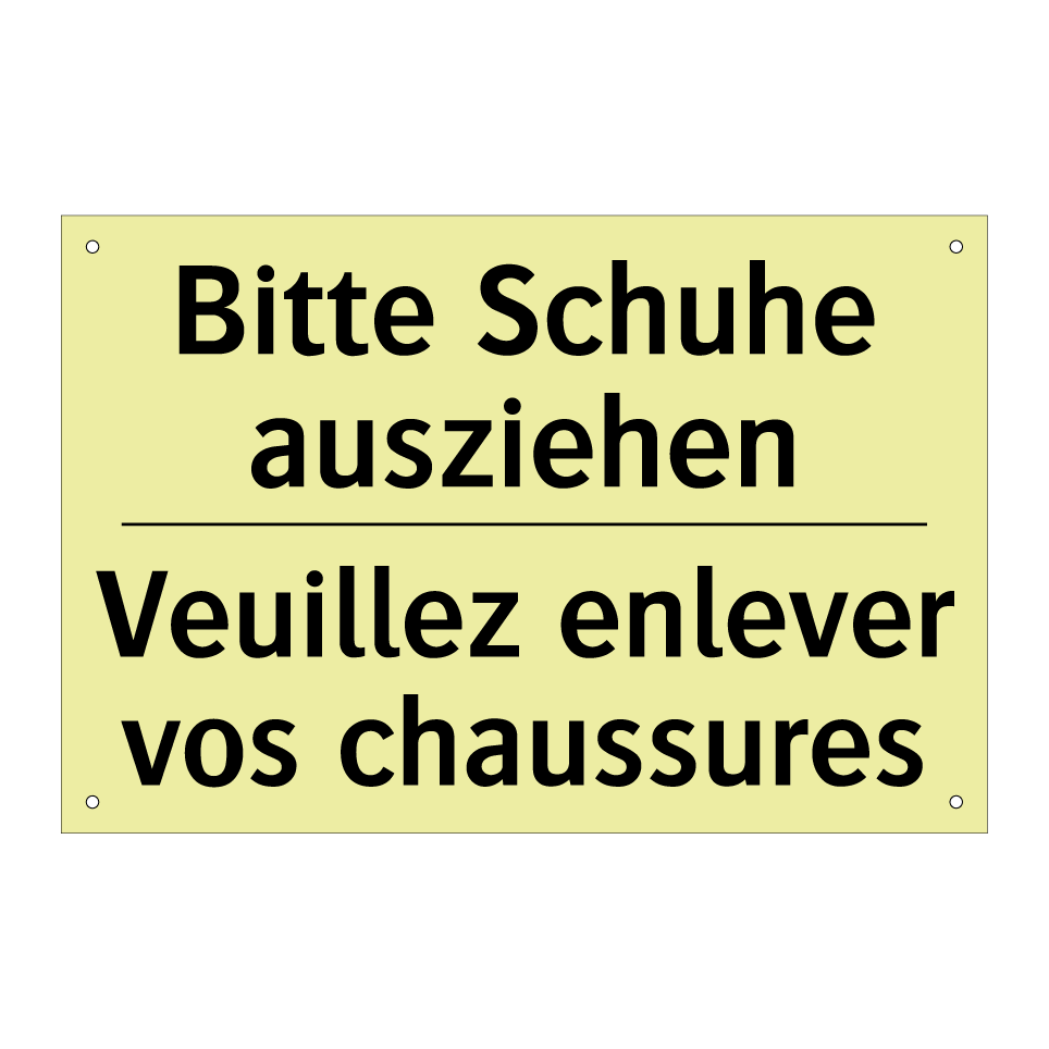 Bitte Schuhe ausziehen - Veuillez enlever vos chaussures /.../