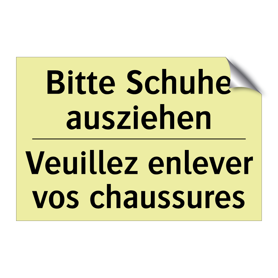 Bitte Schuhe ausziehen - Veuillez enlever vos chaussures /.../