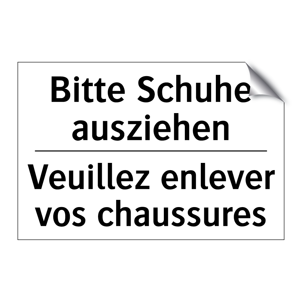 Bitte Schuhe ausziehen - Veuillez enlever vos chaussures /.../