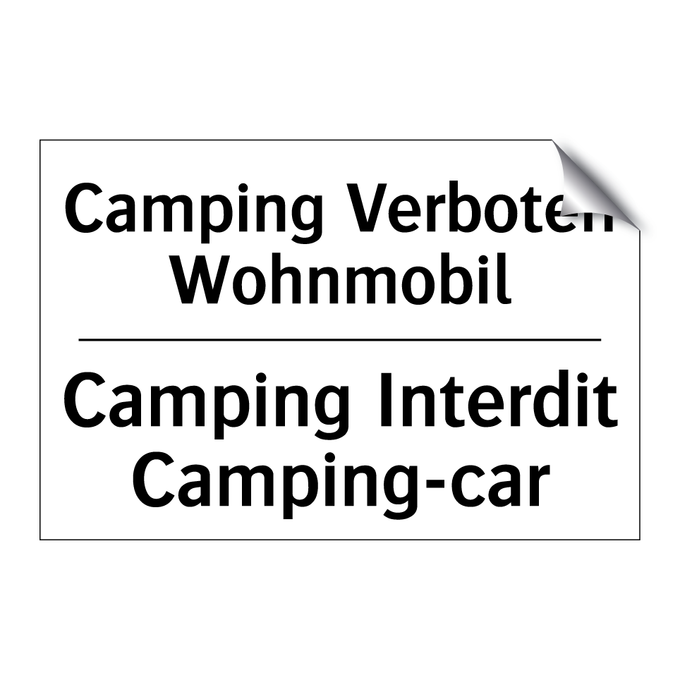 Camping Verboten Wohnmobil - Camping Interdit Camping-car