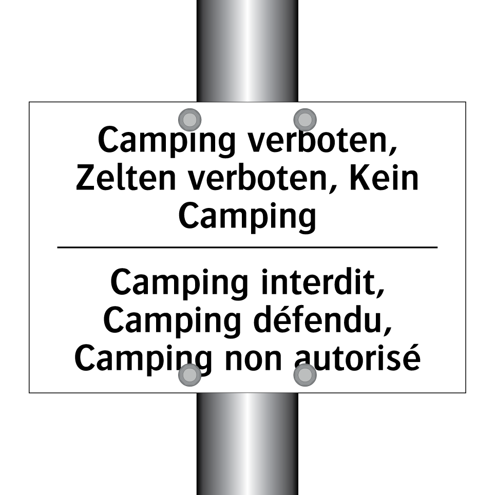 Camping verboten, Zelten verboten, /.../ - Camping interdit, Camping défendu, /.../