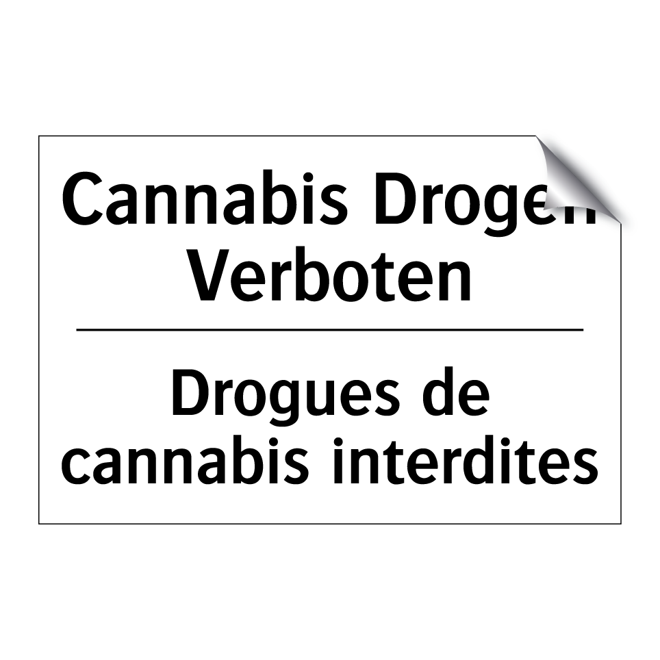 Cannabis Drogen Verboten - Drogues de cannabis interdites