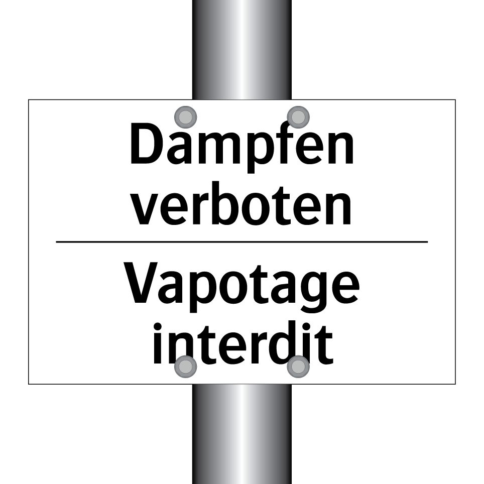 Dampfen verboten - Vapotage interdit