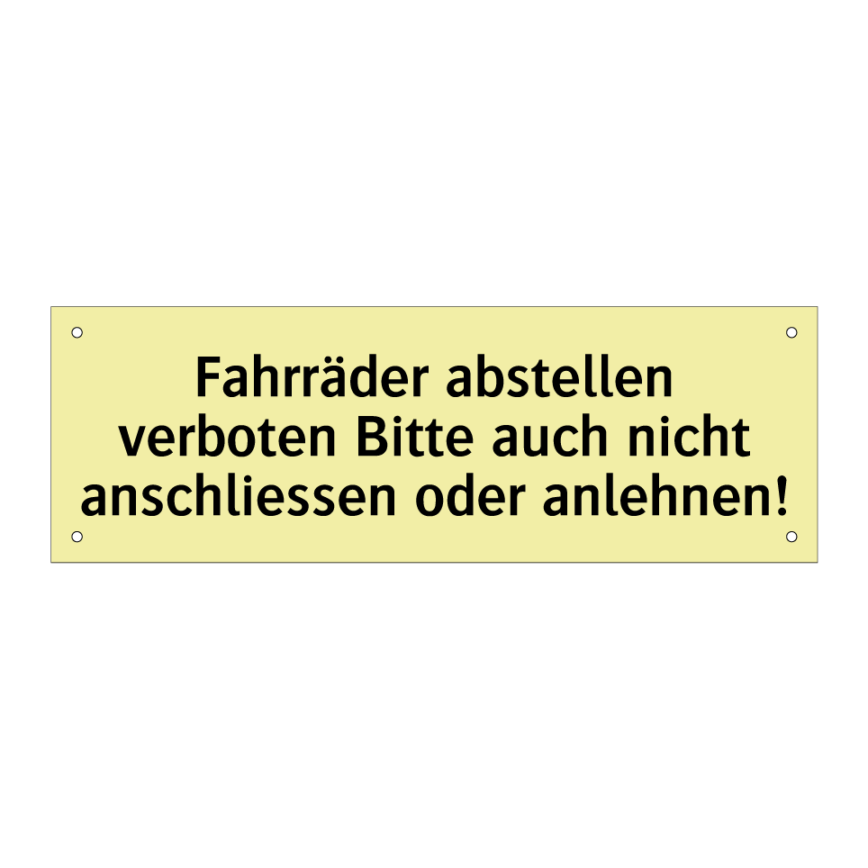 Der Genuss von Alkohol ist verboten!