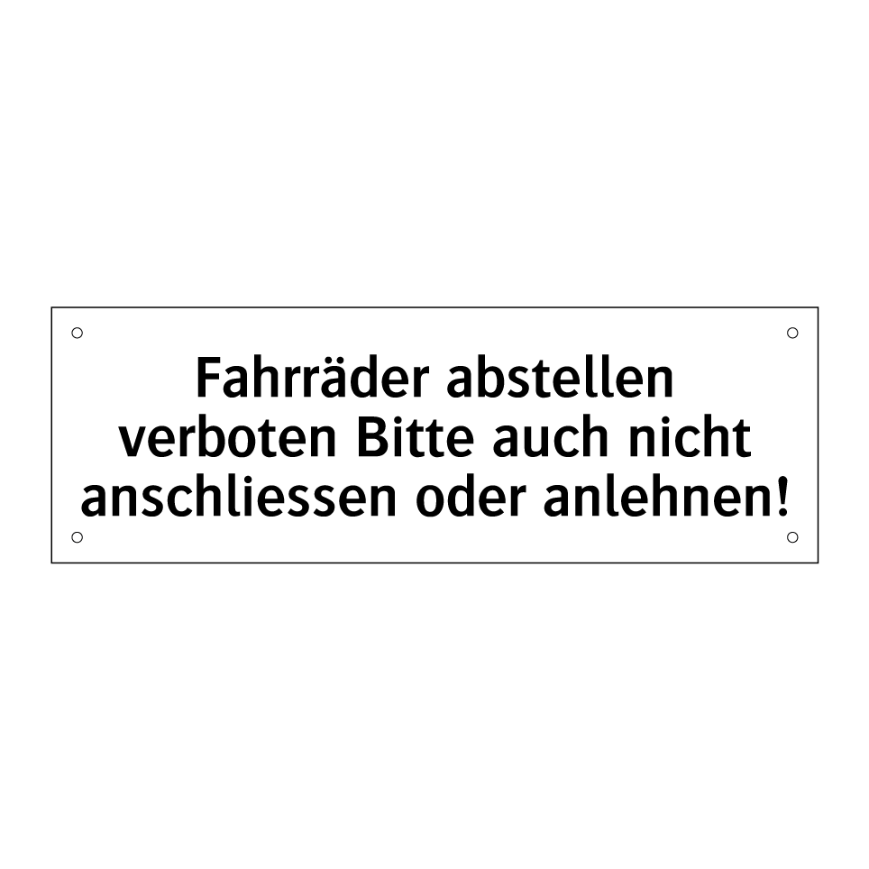 Der Genuss von Alkohol ist verboten!