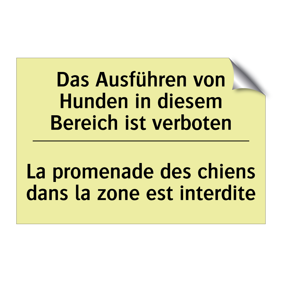 Das Ausführen von Hunden in diesem /.../ - La promenade des chiens dans la /.../
