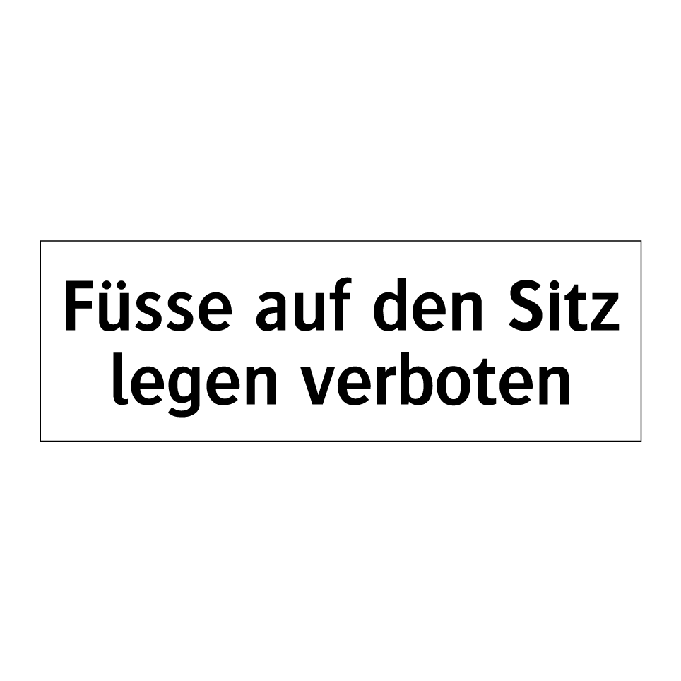 Fussgänger verboten