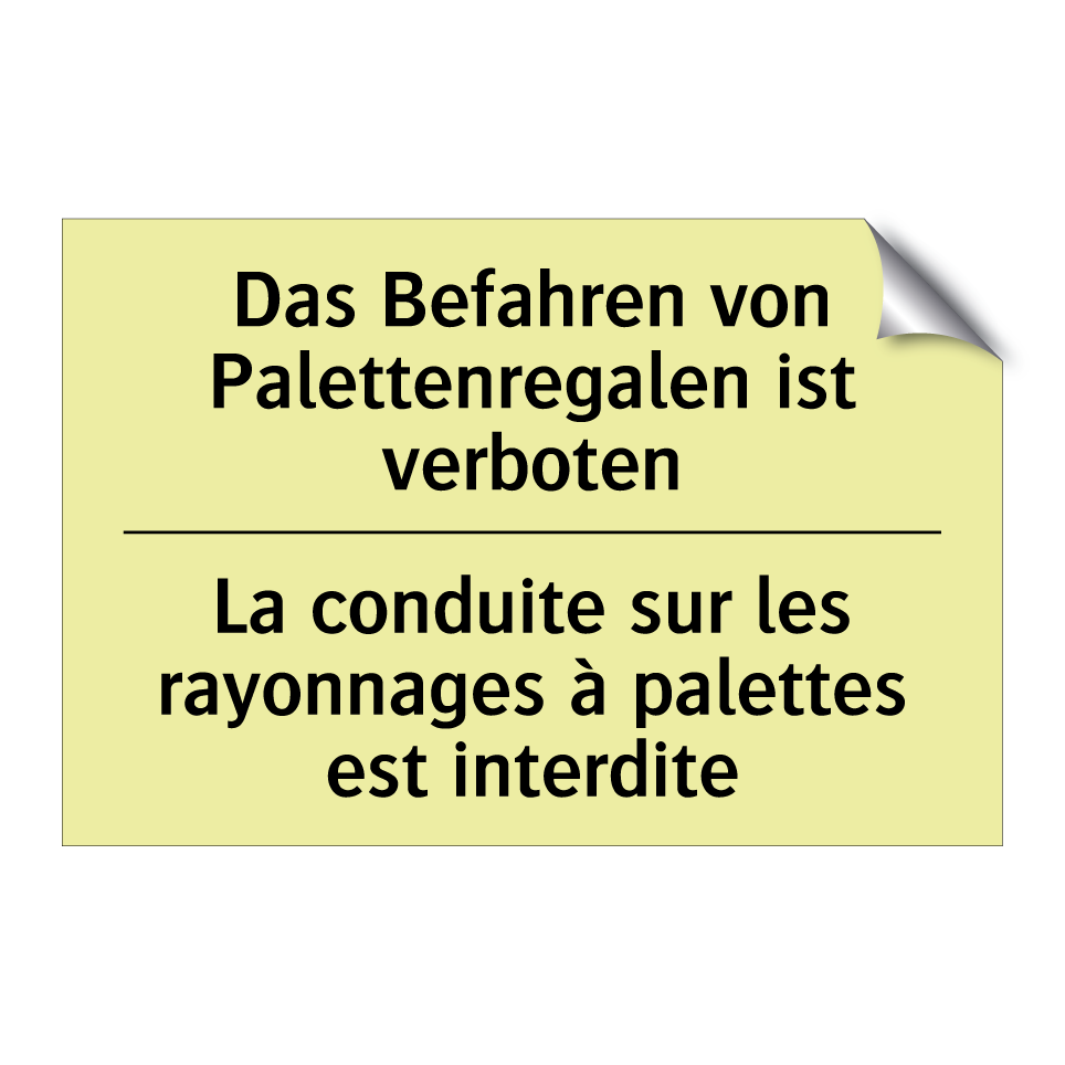 Das Befahren von Palettenregalen /.../ - La conduite sur les rayonnages /.../