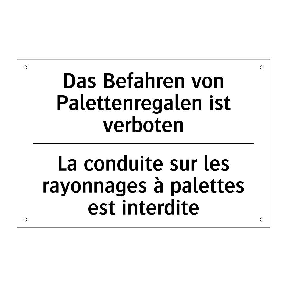 Das Befahren von Palettenregalen /.../ - La conduite sur les rayonnages /.../