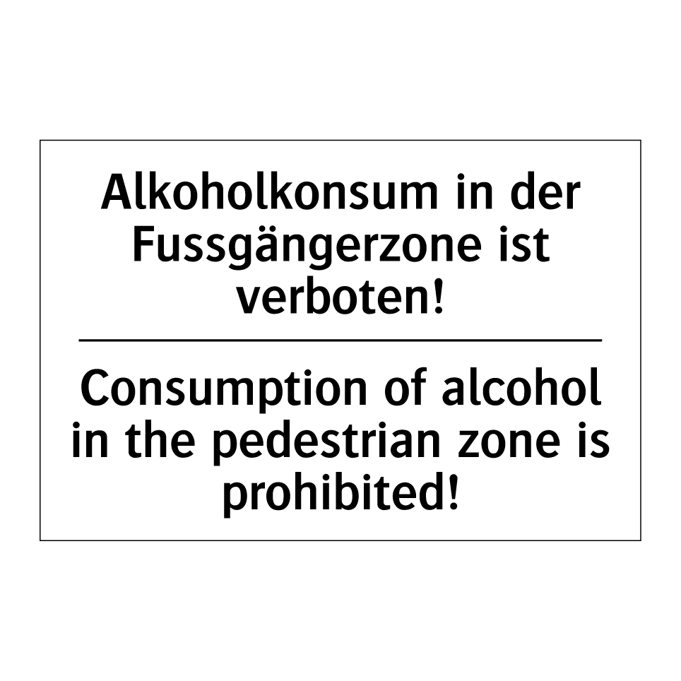 Alkoholkonsum in der Fussgängerzone  /.../ - Consumption of alcohol in the  /.../