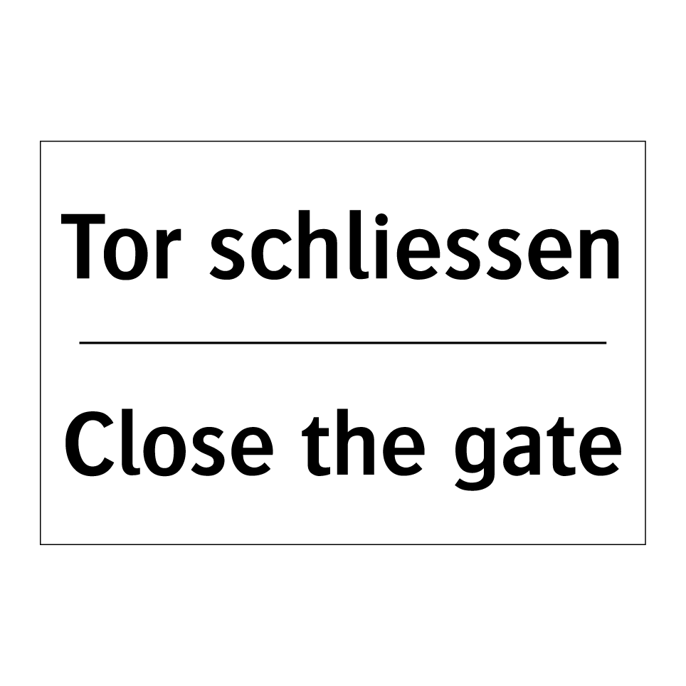 Tor schliessen - Close the gate