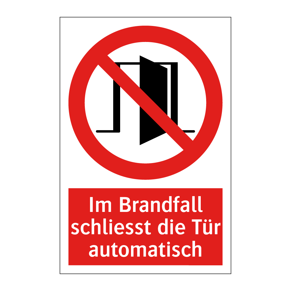 Im Brandfall schliesst die Tür automatisch