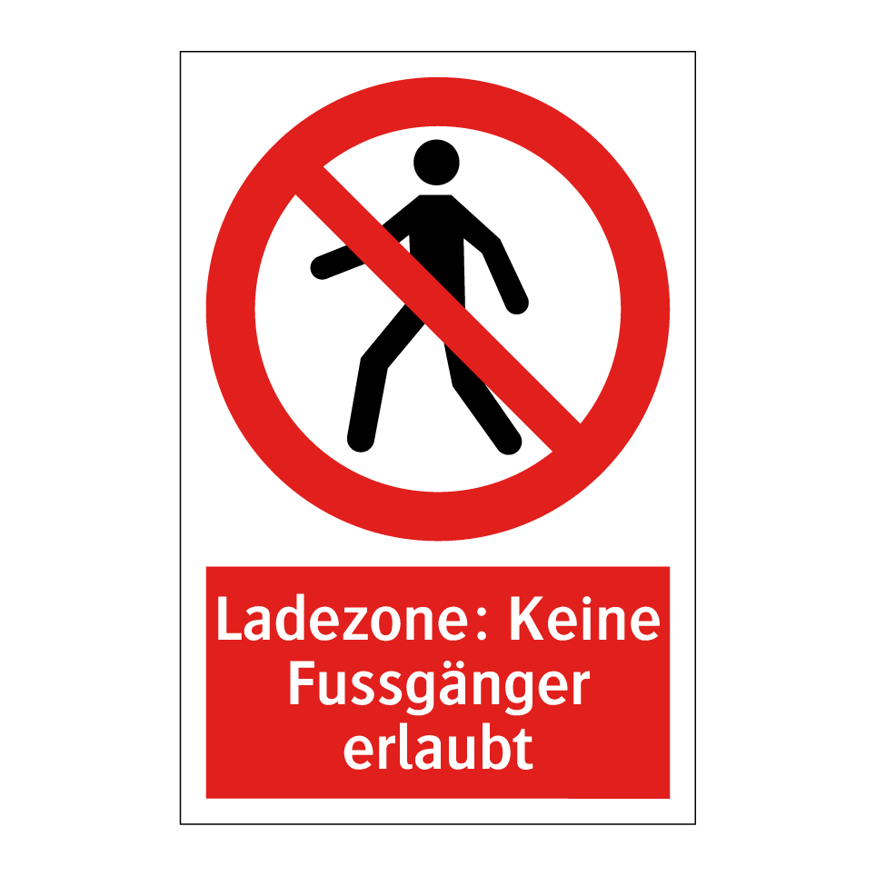 Ladezone: Keine Fussgänger erlaubt