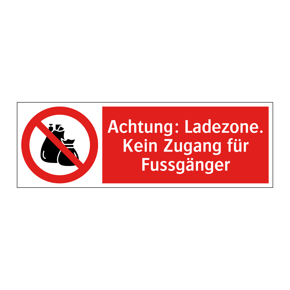 Abladen verboten unter Strafe einer Geldbusse