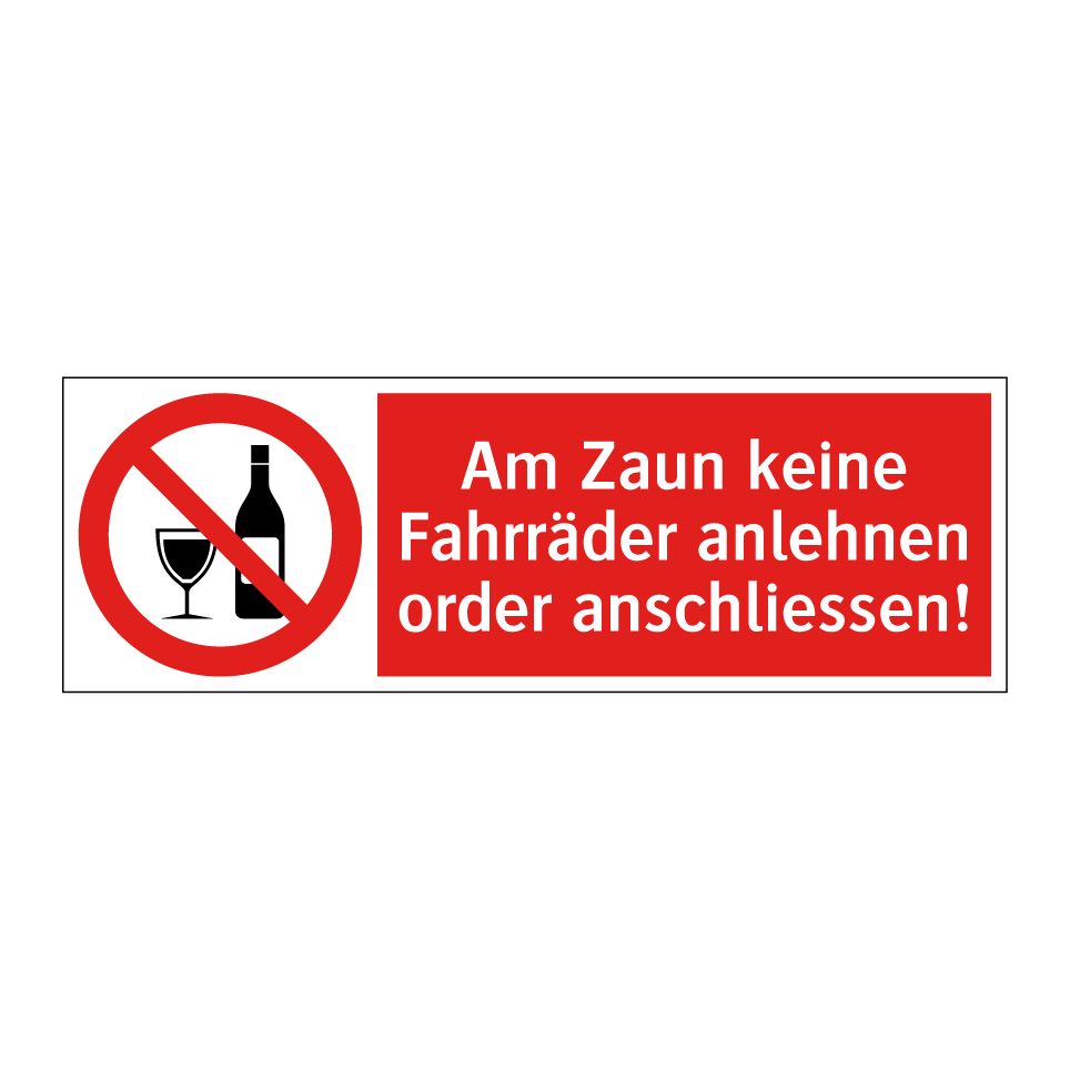 Alkoholkonsum in der Fussgängerzone ist verboten!