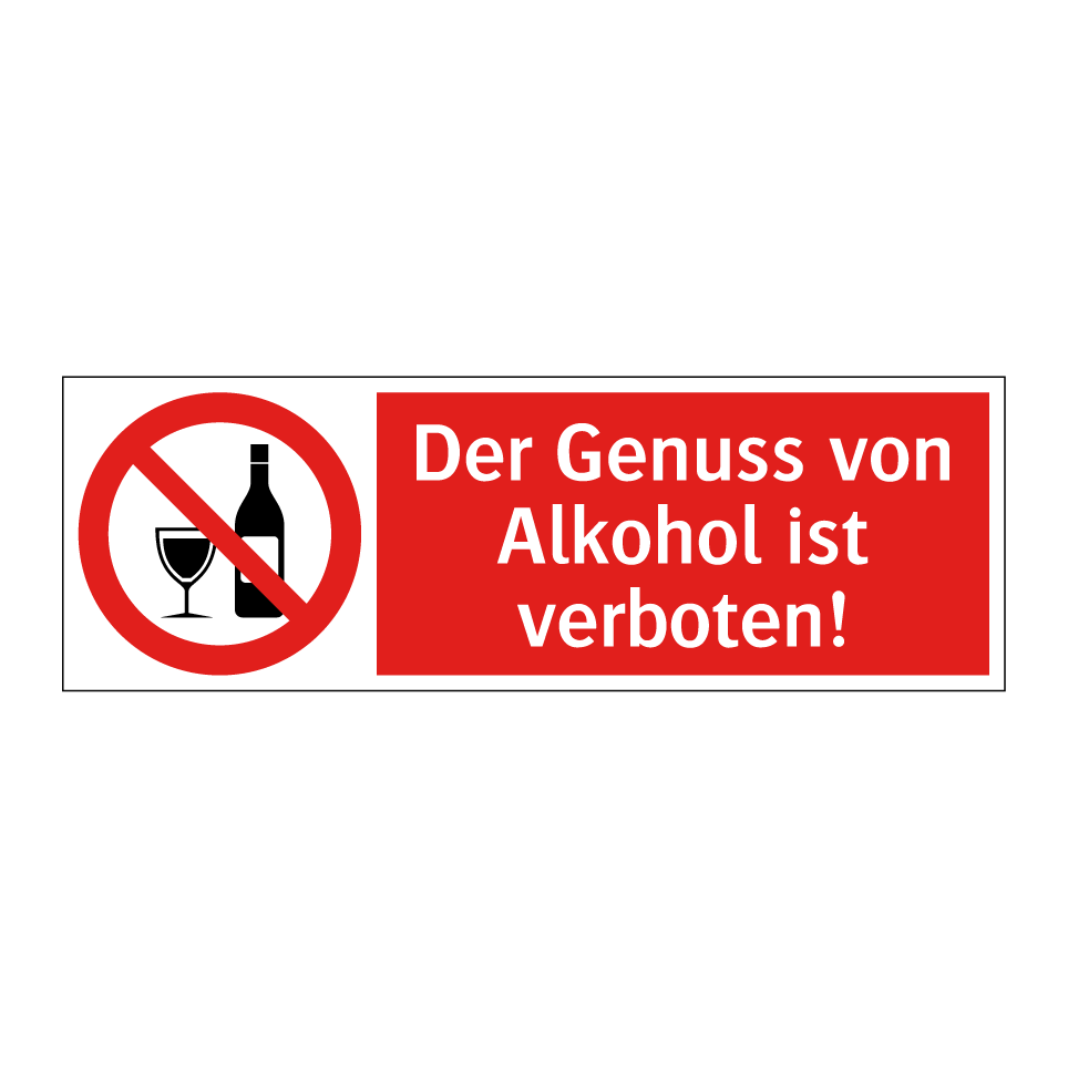 Der Genuss von Alkohol auf dem Gelände ist verboten!