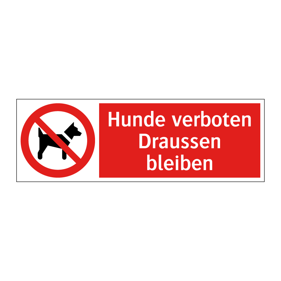 Hunde müssen leider draussen bleiben!