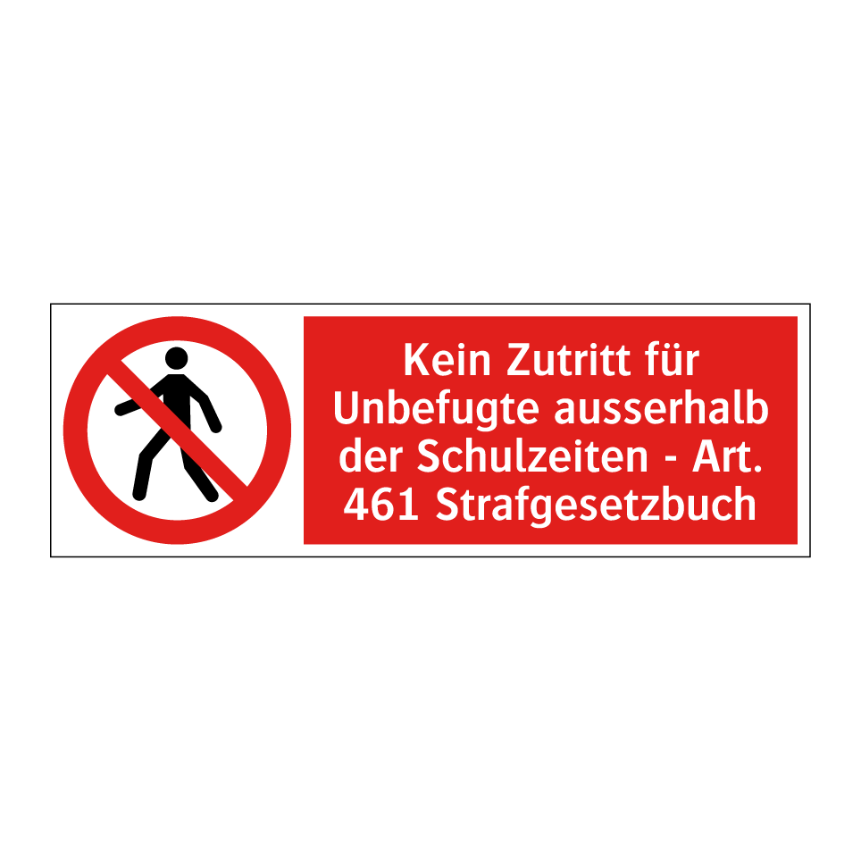 Kein Zutritt für Fussgänger
