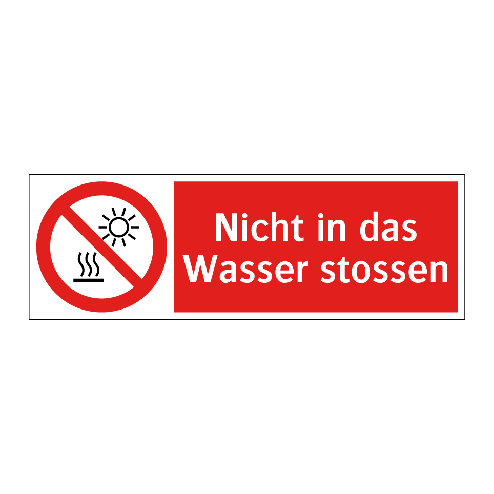 Nicht direktem Sonnenlicht oder heissen Oberflächen aussetzen