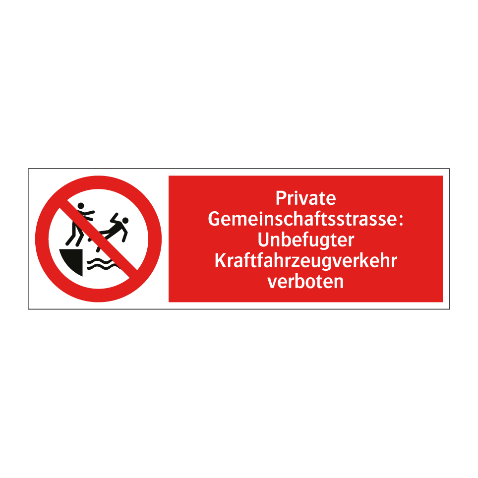 Nicht in das Wasser stossen