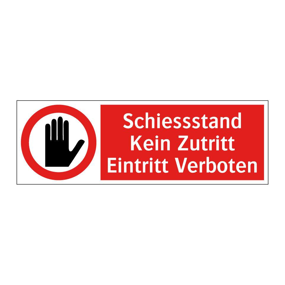 Schiessstand betreten verboten